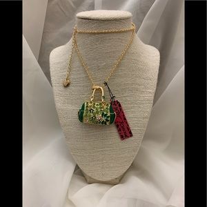 Betsey Johnson Green Bling Handbag.